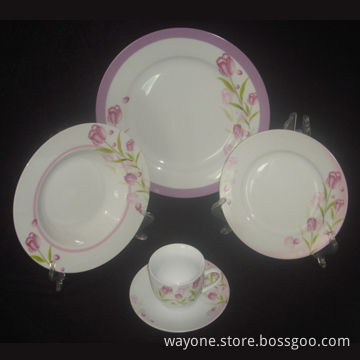 20-piece Ceramic/Porcelain Dinnerware Set, Comes in Round Shape and Modern Design